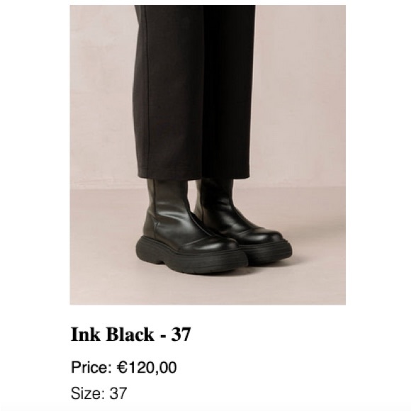 Alohas Ink Black - vegan chunky zip boots - Picture 5 of 6